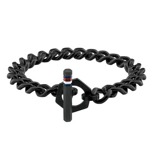 Mens Black Toggle Chain Bracelet 50867 by Tommy Hilfiger from Hurleys