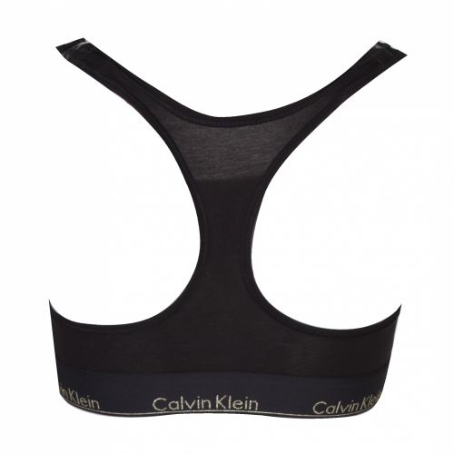 Womens Black/Gold Unlined Logo Bralette 28971 by Calvin Klein from Hurleys