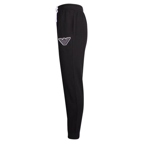 Mens Black Eagle Sweat Pants 107108 by Emporio Armani Bodywear from Hurleys