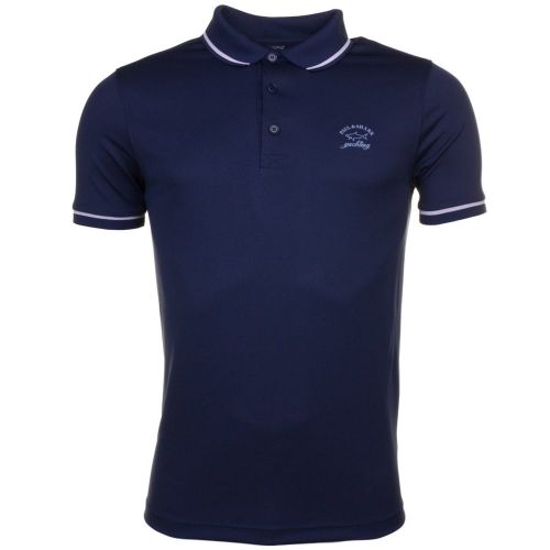 Paul & Shark Mens Blue Tipped Shark Fit S/s Polo Shirt 65031 by Paul And Shark from Hurleys