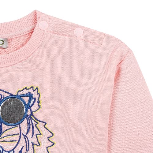 Toddler Middle Pink Tiger Glasses Sweat Top 36403 by Kenzo from Hurleys