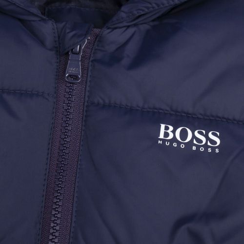 Toddler Navy Logo Hooded Padded Jacket 91700 by BOSS from Hurleys