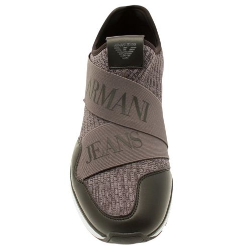 Mens Grey Knitted Trainers 11113 by Armani Jeans from Hurleys