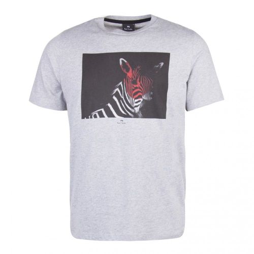 Mens Grey Zebra Reg Fit S/s T Shirt 24090 by PS Paul Smith from Hurleys