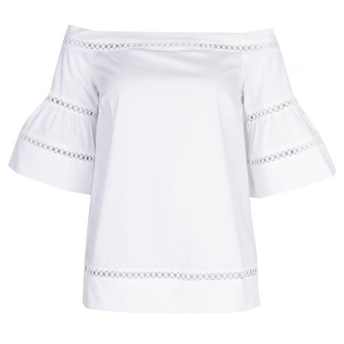 Womens White Off Shoulder Trim Top 20289 by Michael Kors from Hurleys