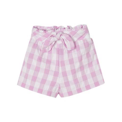 Girls Mauve Gingham Shorts 102527 by Mayoral from Hurleys