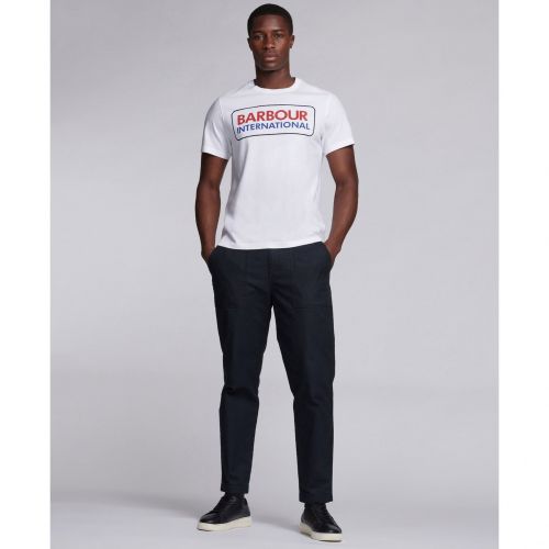 Mens White Event Logo S/s T Shirt 95595 by Barbour International from Hurleys