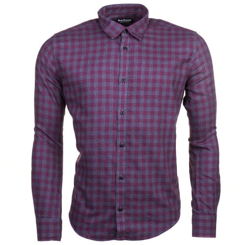 Mens Charcoal Skid L/s Shirt 69374 by Barbour International from Hurleys