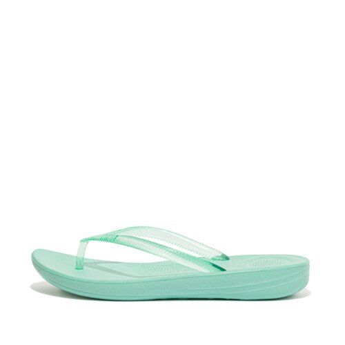 Womens Sea Foam Green Iqushion Transparent Flip Flops 109800 by FitFlop from Hurleys