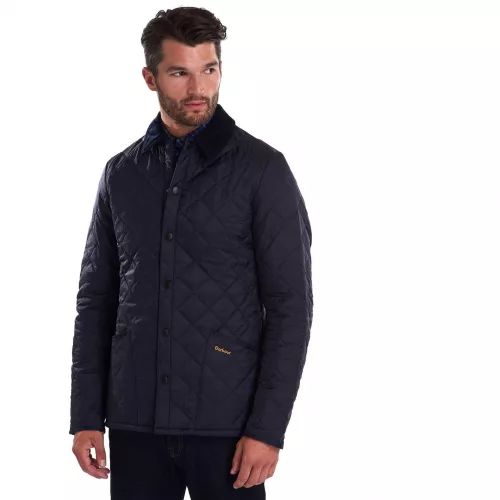 Mens Navy Heritage Liddesdale Quilted Jacket 75301 by Barbour from Hurleys