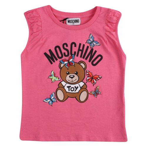 Girls Dark Pink Toy Butterfly Top & Shorts Set 58425 by Moschino from Hurleys