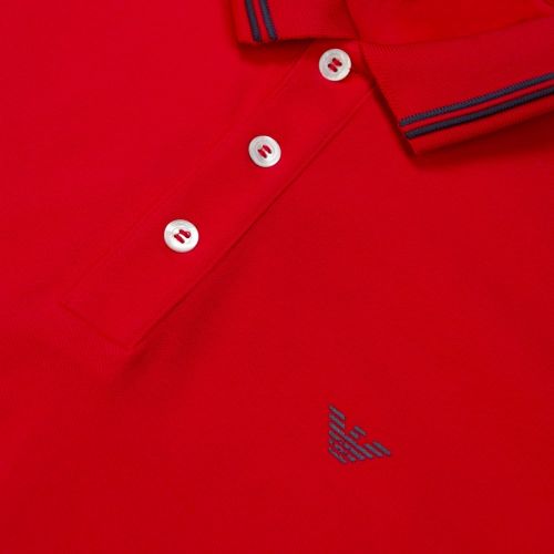 Mens Red Tipped Slim S/s Polo Shirt 22345 by Emporio Armani from Hurleys