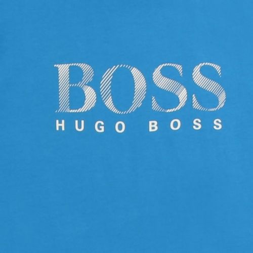 Boys Bright Blue Relief Line Logo S/s T Shirt 56058 by BOSS from Hurleys