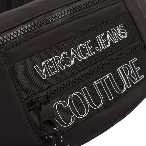Mens Black Branded Logo Bumbag 83656 by Versace Jeans Couture from Hurleys