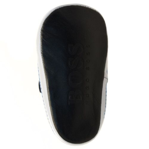 Baby Navy Branded Velcro Trainers (17-19) 65306 by BOSS from Hurleys