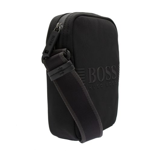 Athleisure Mens Black Pixel_NS Zip Mini Crossbody Bag 57291 by BOSS from Hurleys