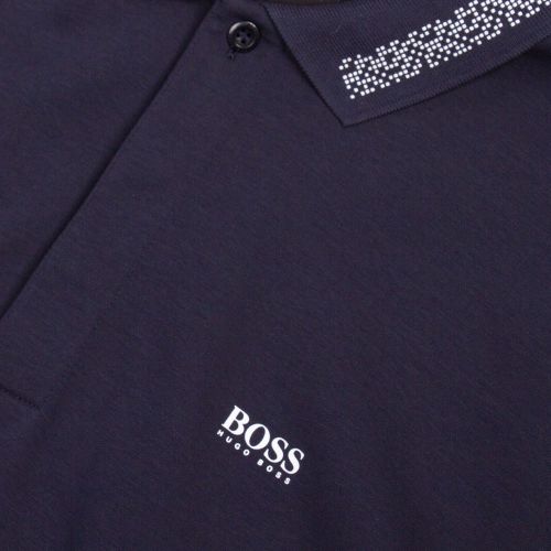 Athleisure Mens Navy Paddy Pixel Regular Fit S/s Polo Shirt 95542 by BOSS from Hurleys