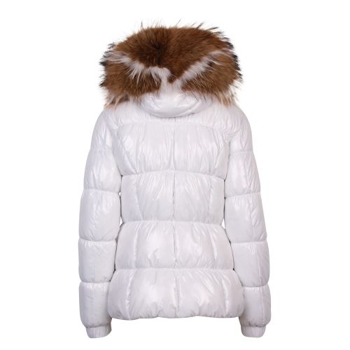 Womens White/Natural White B241 Square Quilted Jacket 50510 by Froccella from Hurleys