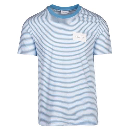 Mens Norse Blue Basic Stripe S/s T Shirt 38913 by Calvin Klein from Hurleys