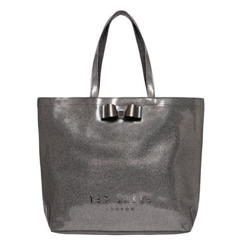 Womens Gunmetal Ginacon Bow Glitter Large Icon Bag 81323 by Ted Baker from Hurleys