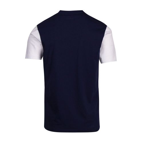 Mens Medieval Blue S-Ice Colourblock S/s T Shirt 86454 by Napapijri from Hurleys