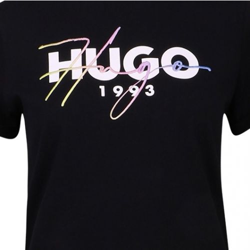 Womens Black The Slim Tee 19 S/s T Shirt 110256 by HUGO from Hurleys