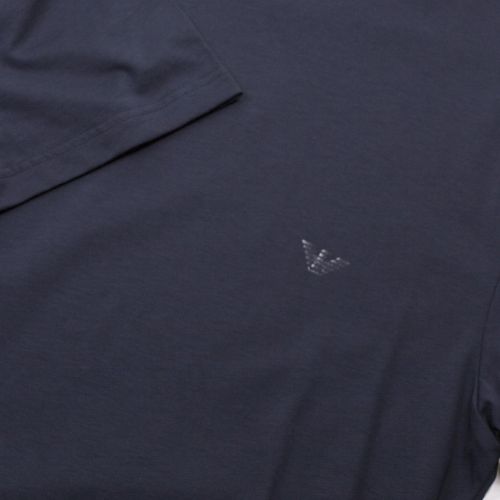 Mens Navy Logo Pima Cotton Regular Fit S/s T Shirt 30861 by Emporio Armani Bodywear from Hurleys