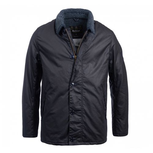 Mens Navy Havasu Waxed Jacket 31484 by Barbour Steve McQueen Collection from Hurleys