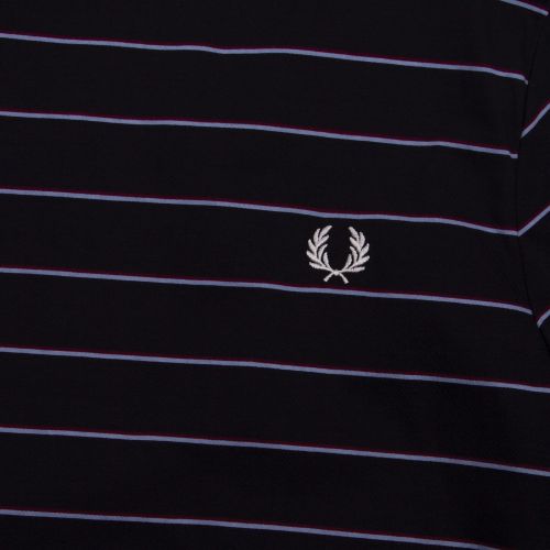 Mens Navy Fine Stripe S/s T Shirt 58928 by Fred Perry from Hurleys