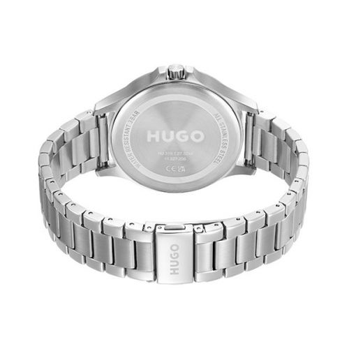 HUGO Watch Mens Silver/Black/Gold Leap Bracelet | Hurleys