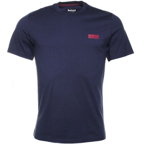 International Mens Navy International Small Logo S/s Tee Shirt 35312 by Barbour from Hurleys