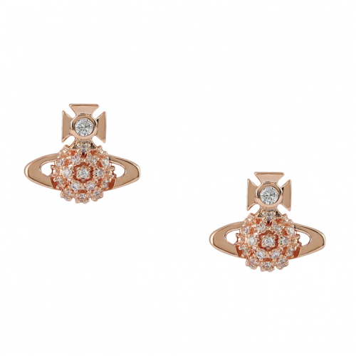 Womens Pink Gold Donna Bas Relief Earrings 101496 by Vivienne Westwood from Hurleys