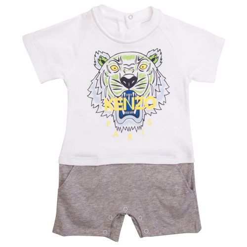 Baby White Tiger 25 Babygrow 71030 by Kenzo from Hurleys
