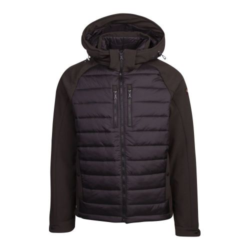 Mens Black Hybrid Hooded Jacket 92907 by Paul And Shark from Hurleys