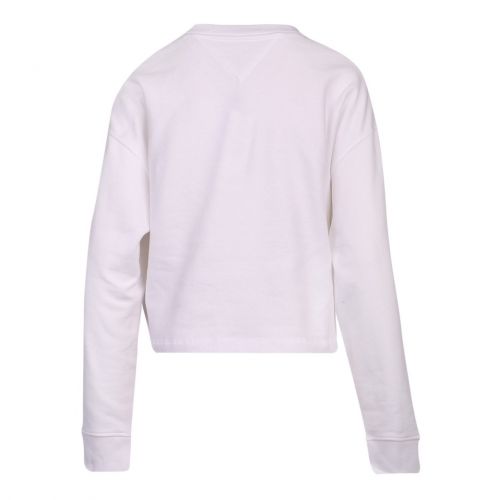 Womens White Signature Crop Sweat Top 101741 by Tommy Jeans from Hurleys