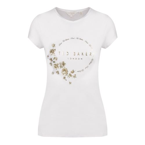 Womens Ivory Salii Pearl Fitted S/s T Shirt 53090 by Ted Baker from Hurleys