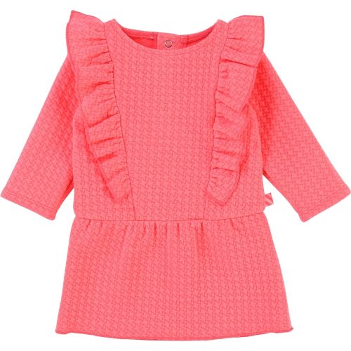 Baby Bright Pink Textured Frill Dress 28456 by Billieblush from Hurleys