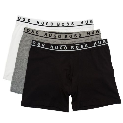 Mens Black, White & Grey Cyclist 3 Pack Boxers 67246 by BOSS from Hurleys