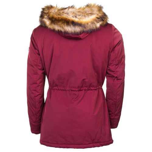 Mens Red Fur Hooded Parka 61187 by Armani Jeans from Hurleys