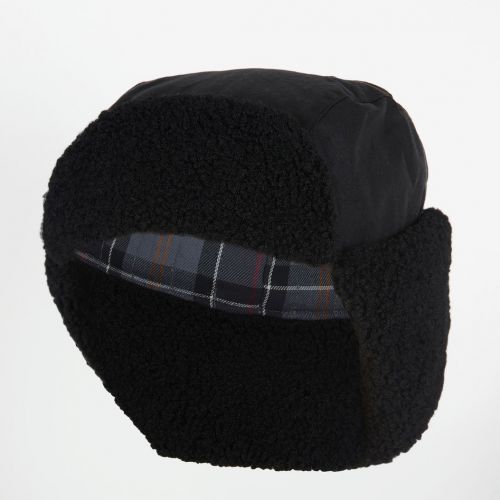 Mens Black Morar Wax Trapper Hat 93805 by Barbour from Hurleys