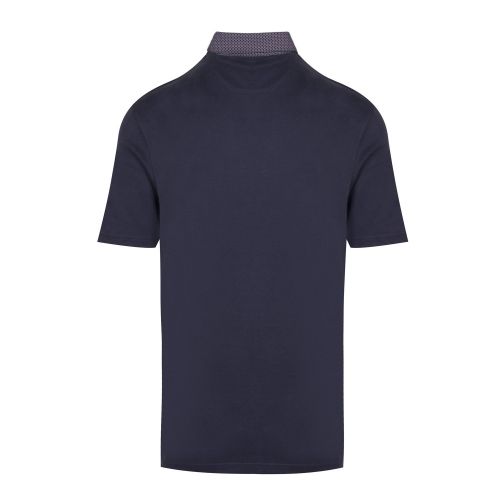 Mens Navy Aslam Woven Collar S/s Polo Shirt 43883 by Ted Baker from Hurleys