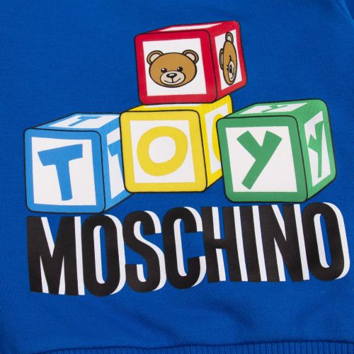 Baby Skydiver Blue Toy Blocks Sweat Top 76523 by Moschino from Hurleys
