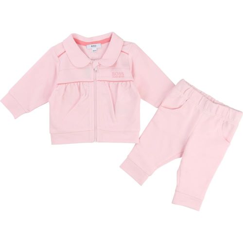 Baby Pink Branded Tracksuit 7382 by BOSS from Hurleys