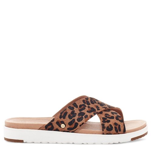 Womens Tan Kari Leopard Slide Sandals 87363 by UGG from Hurleys