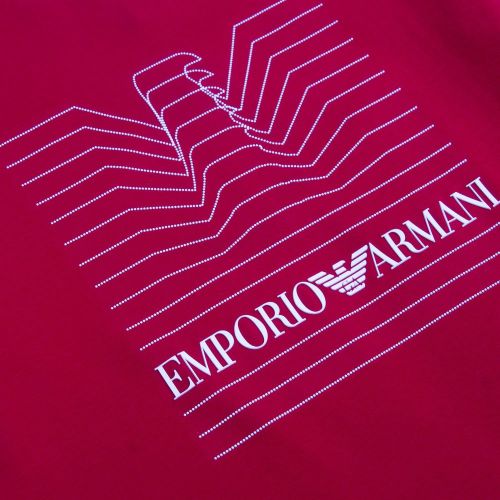 Boys Red Layered Logo S/s T Shirt 83136 by Emporio Armani from Hurleys