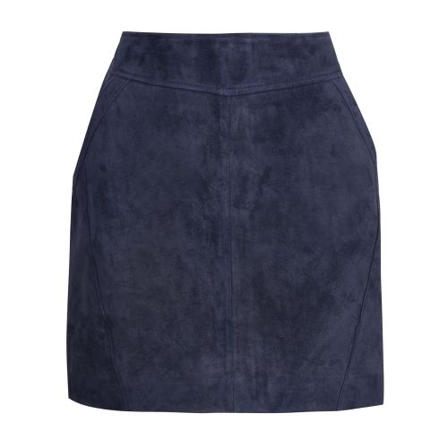 Womens Navy Visusa Suede Skirt 52935 by Vila from Hurleys
