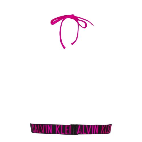 Womens Pink Glow Fixed Triangle Logo Bikini Top 56216 by Calvin Klein from Hurleys