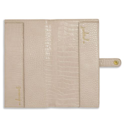 Womens Oyster Grey Celine Faux Croc Travel Wallet 81689 by Katie Loxton from Hurleys