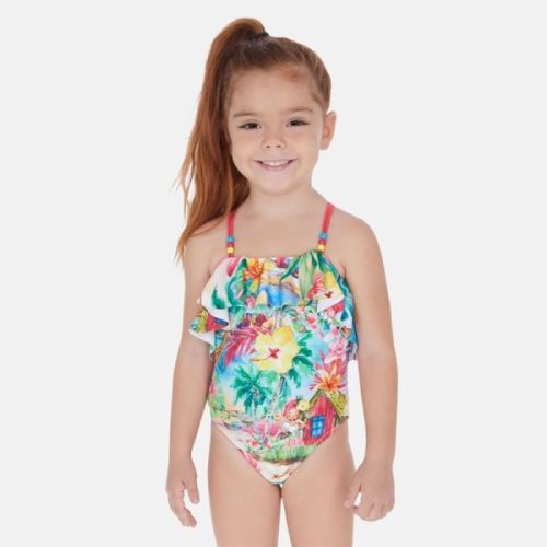 Girls Watermelon Tropical Print Swimsuit 58358 by Mayoral from Hurleys