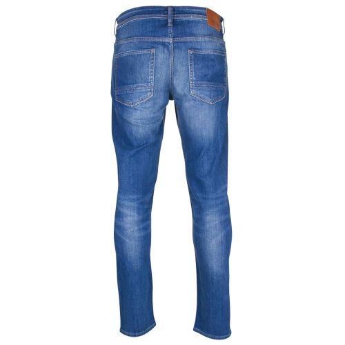 Mens Bright Blue Orange 90 Tapered Fit Jeans 6360 by BOSS from Hurleys